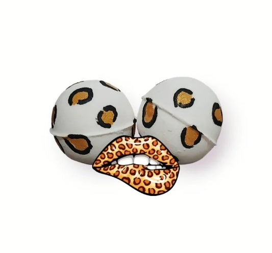 leopard print round Bath Bomb