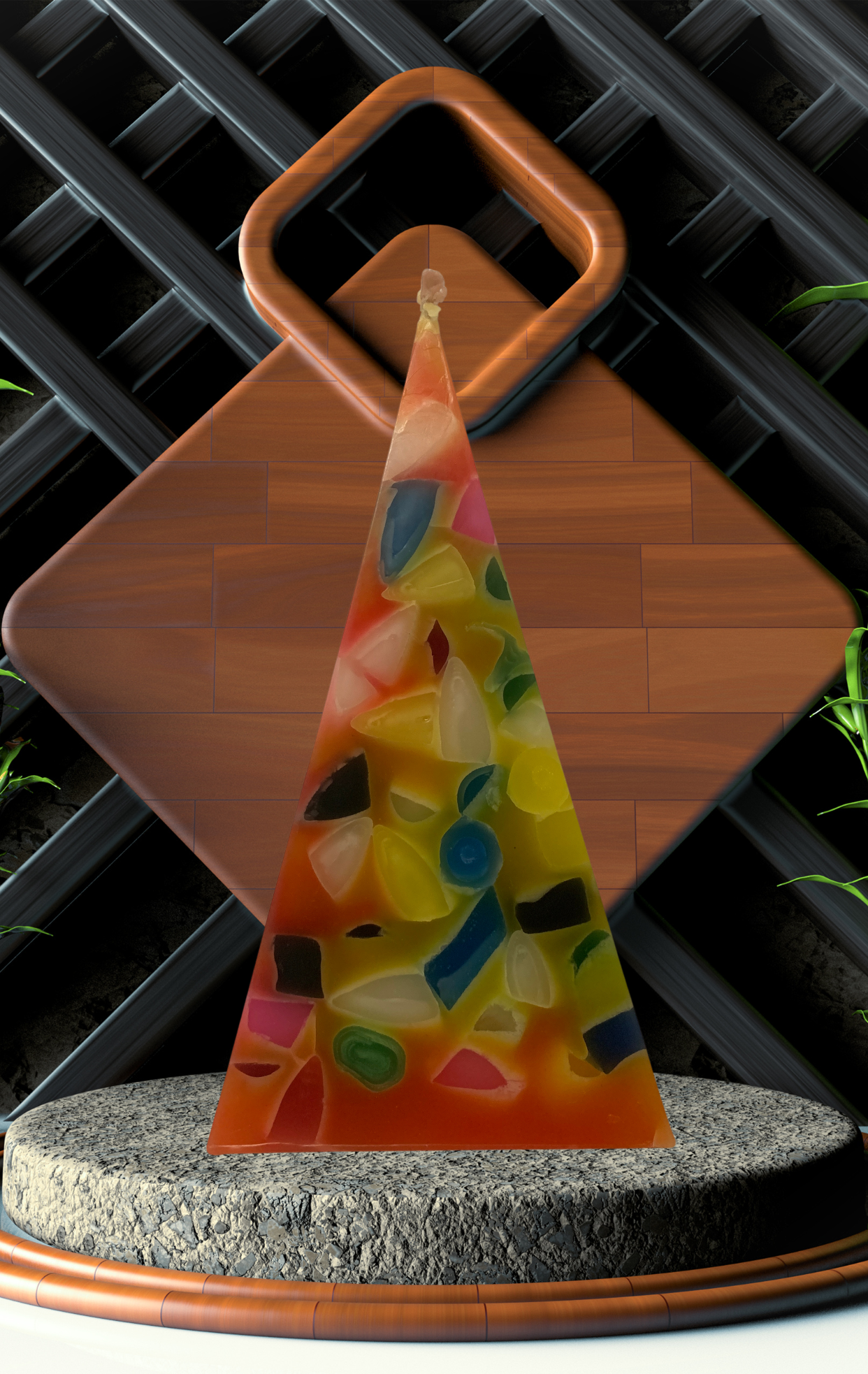 Frangipani Pyramid Candle