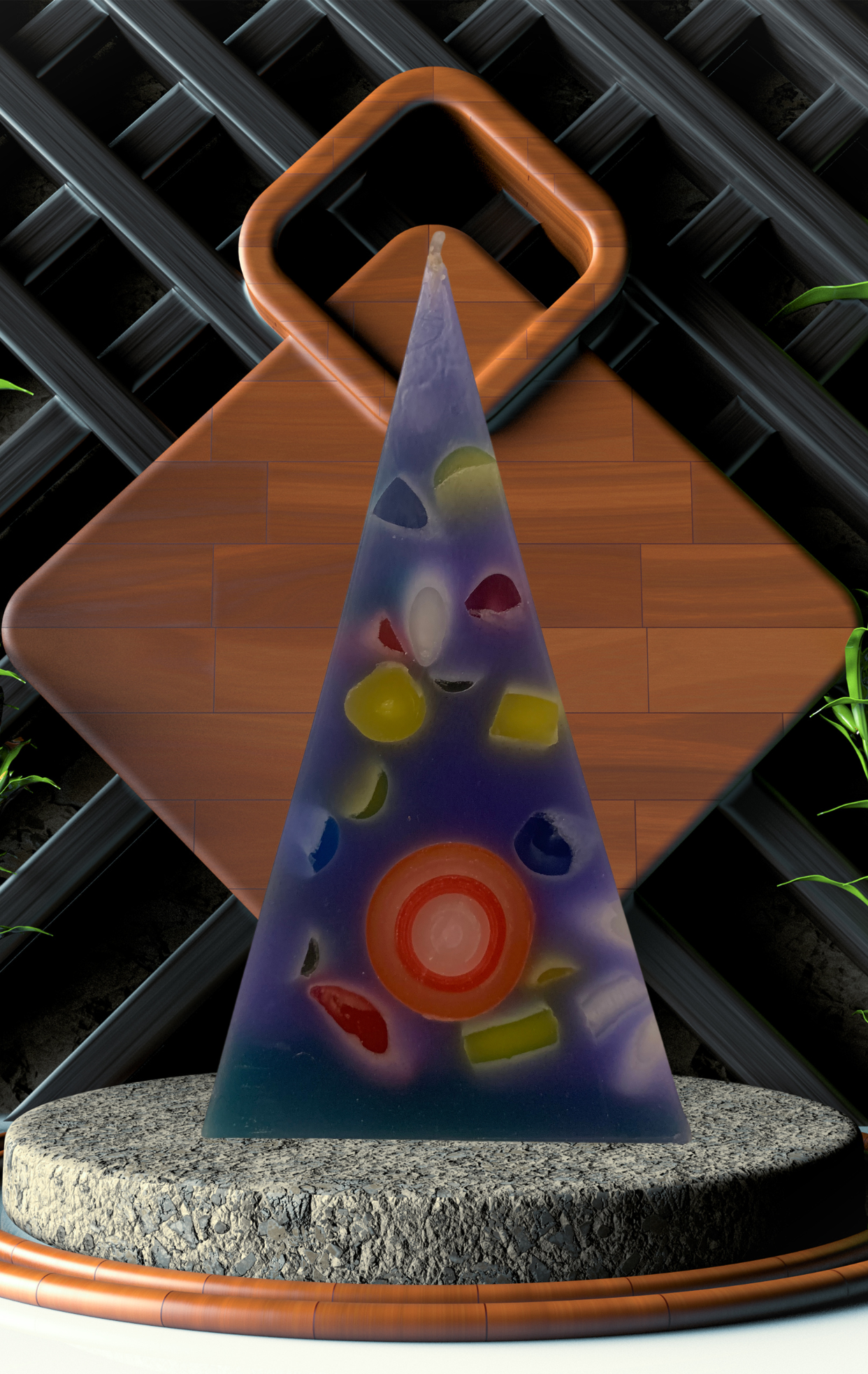 Lavender Pyramid Candle