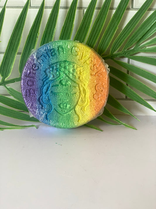 bohemian Gypsy Co  Rainbow Bath Bomb