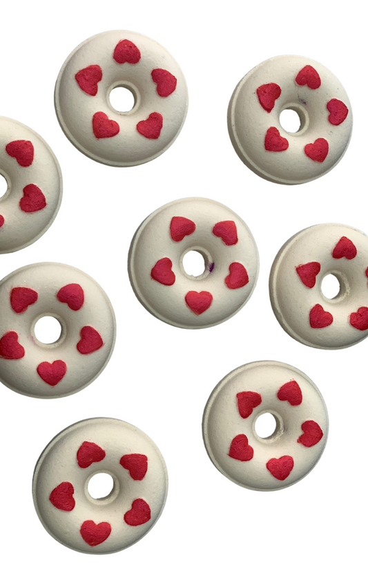 Love heart Donut bath bomb