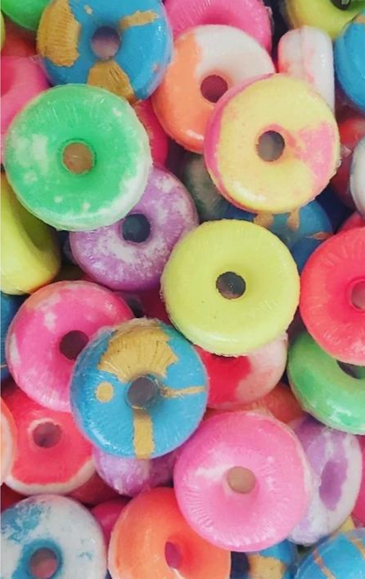 COLOURFUL DONUT BATH BOMBS