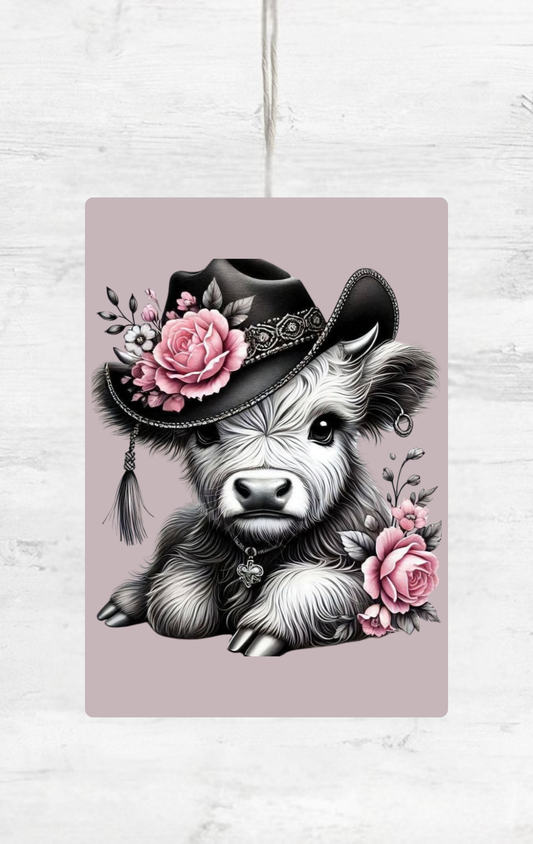 PINK & BLACK COW AIR FRESHENER