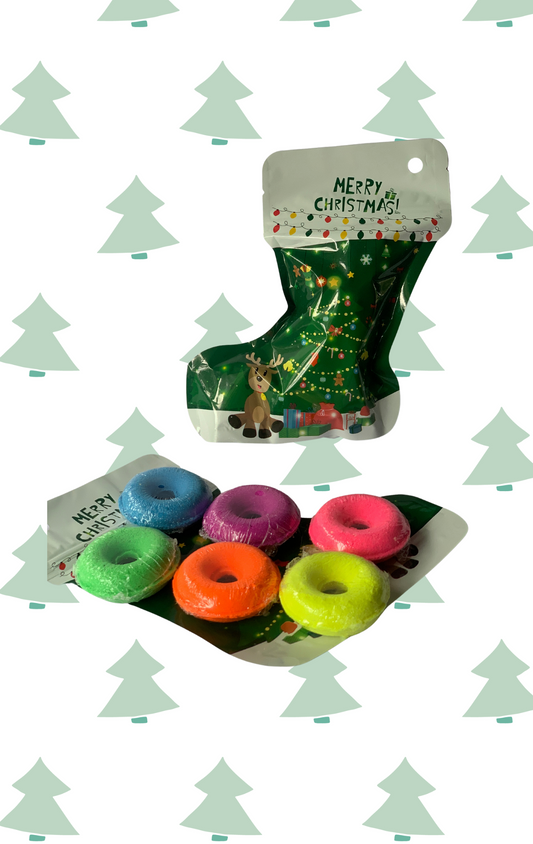 Christmas Donut Bath Bomb Pack