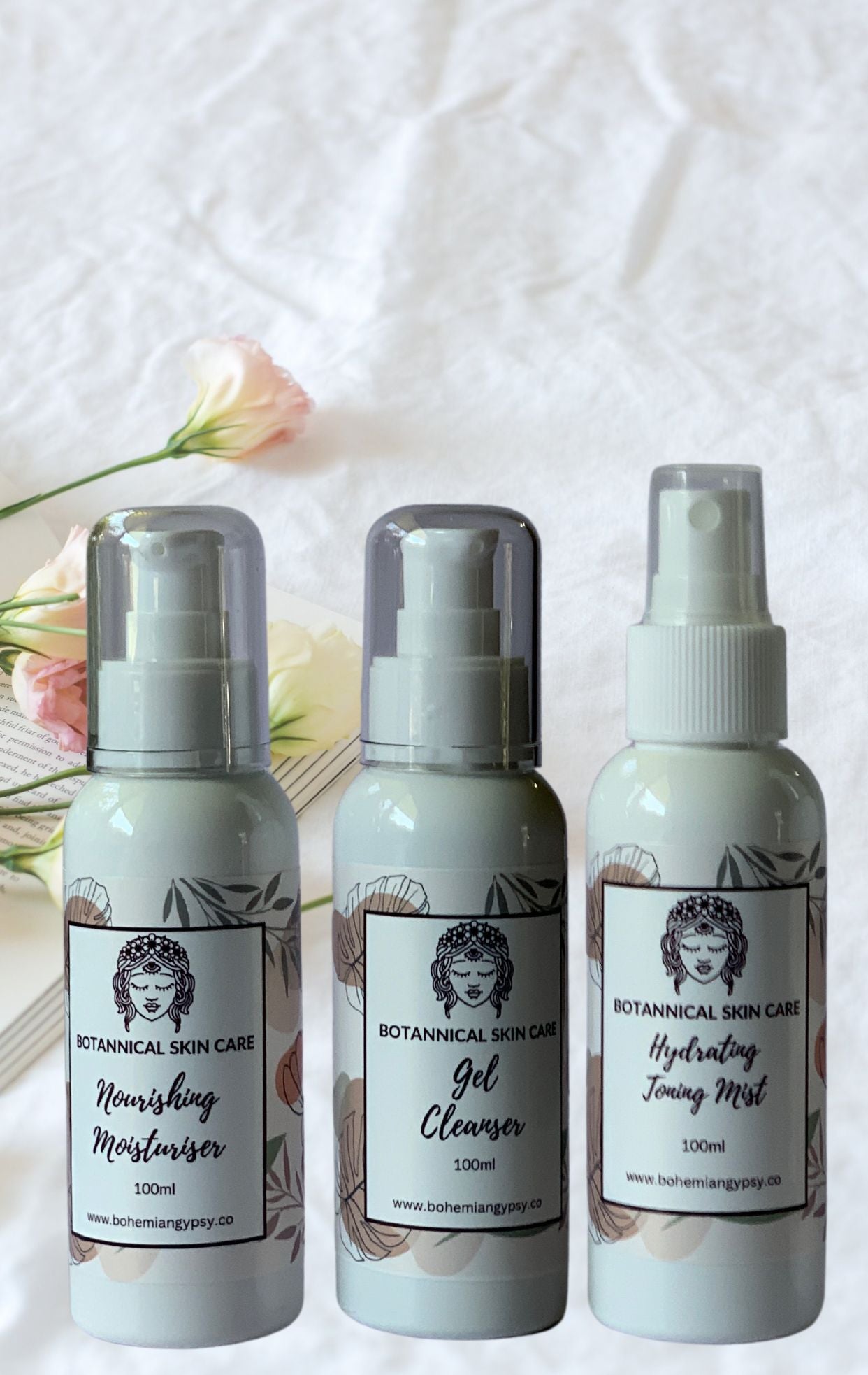 BOTANICAL MOISTURISER, TONER, GEL CLEANSER KIT